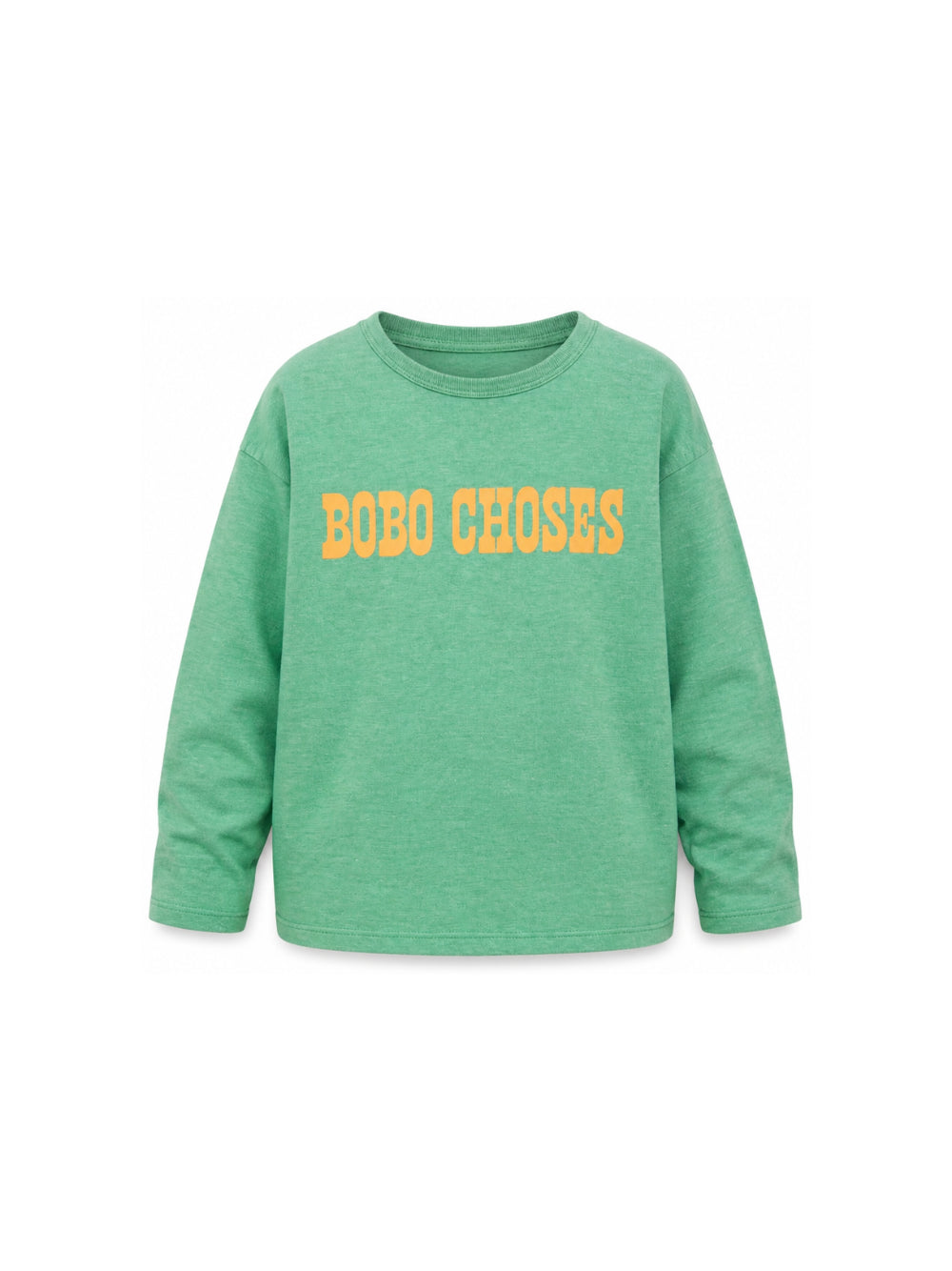T-shirt per bambino Bobo Choses Kids verde con stampa logo sul davanti B226AC015 331 BOBO CHOSES KIDS 