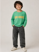 T-shirt per bambino Bobo Choses Kids verde con stampa logo sul davanti B226AC015 331 BOBO CHOSES KIDS 