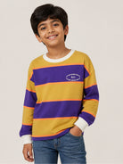 Felpa per bambino Bobo Choses Kids multicolor a righe con logo B226AC019 991 BOBO CHOSES KIDS 