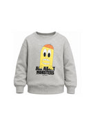Felpa per bambino Bobo Choses Kids grigia con stampa grafica sul davanti B226AC027 051 BOBO CHOSES KIDS 
