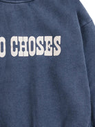 Felpa per bambino Bobo Choses Kids blu notte con stampa logo sul davanti B226AC033 401 BOBO CHOSES KIDS 
