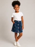 Gonna per bambina Bobo Choses in denim con stampa Stamp Bloom B226AC079 411 BOBO CHOSES KIDS 