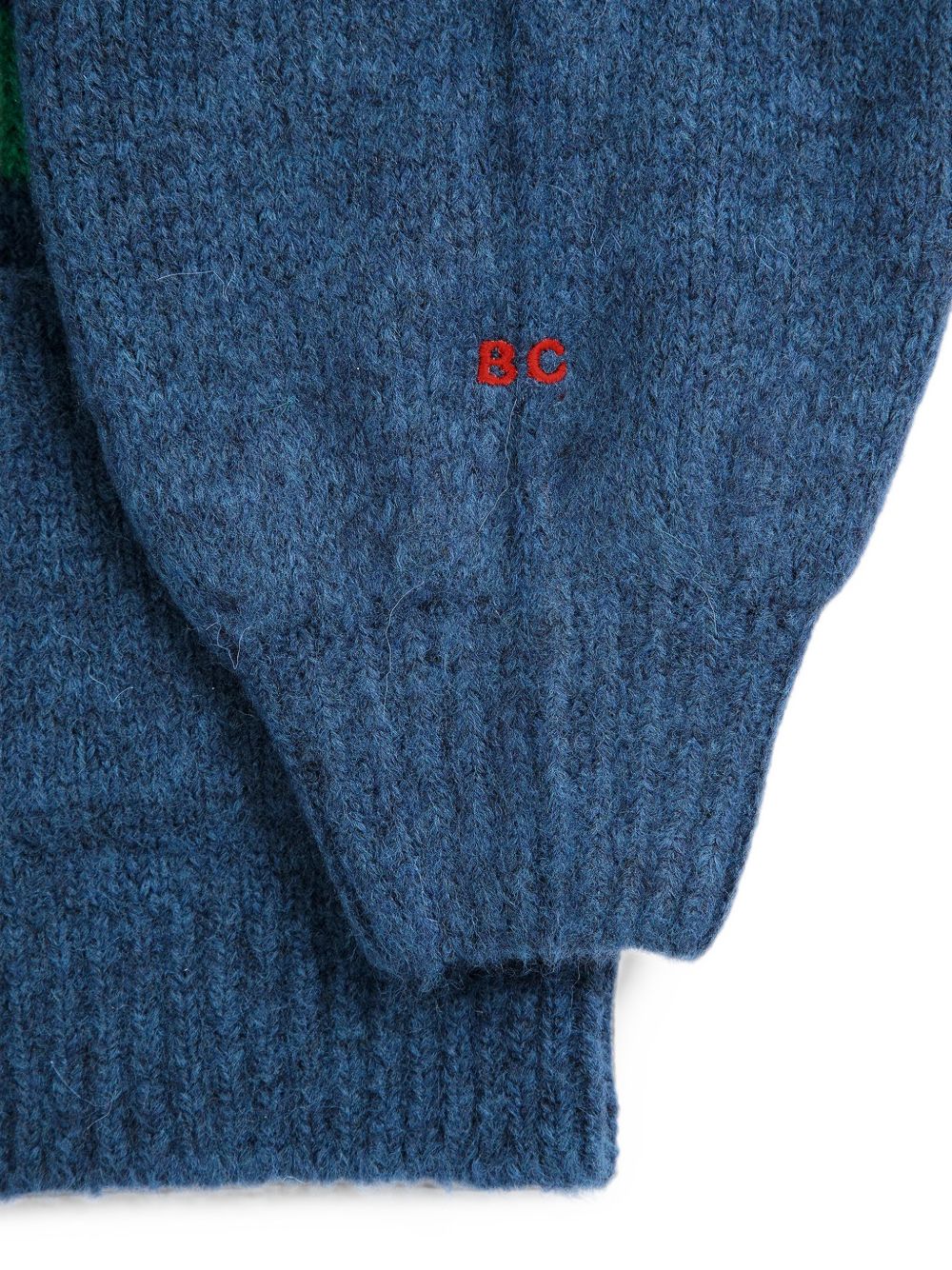 Maglione per bambino Bobo Choses Kids blu con motivo a fiori jacquard B226AC091 401 BOBO CHOSES KIDS 