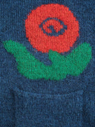 Maglione per bambino Bobo Choses Kids blu con motivo a fiori jacquard B226AC091 401 BOBO CHOSES KIDS 