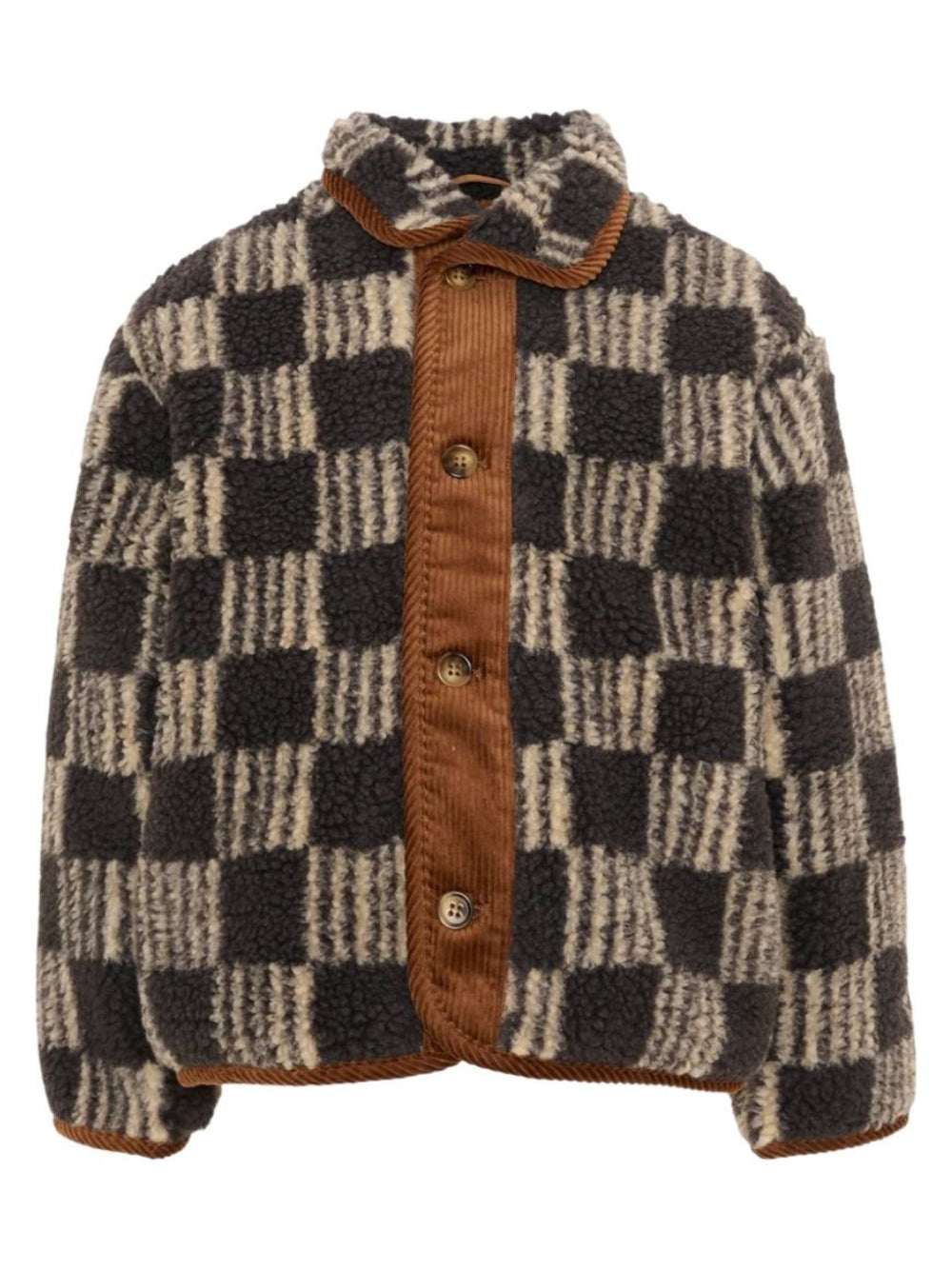 Giacca per bambino Bobo Choses marrone con motivo a quadri B226AC094 061 BOBO CHOSES KIDS 