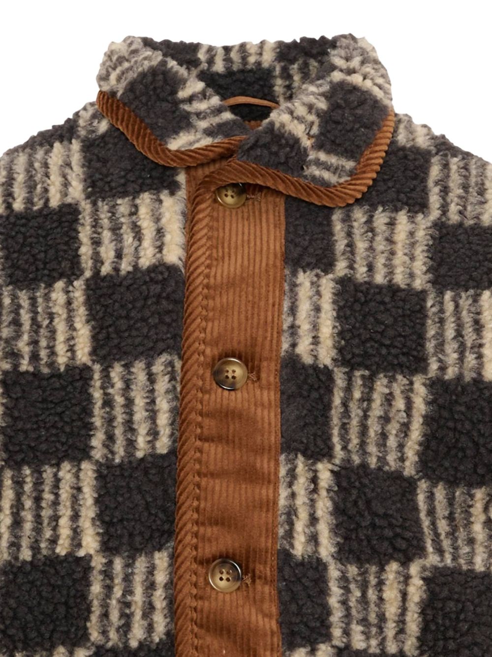 Giacca per bambino Bobo Choses marrone con motivo a quadri B226AC094 061 BOBO CHOSES KIDS 
