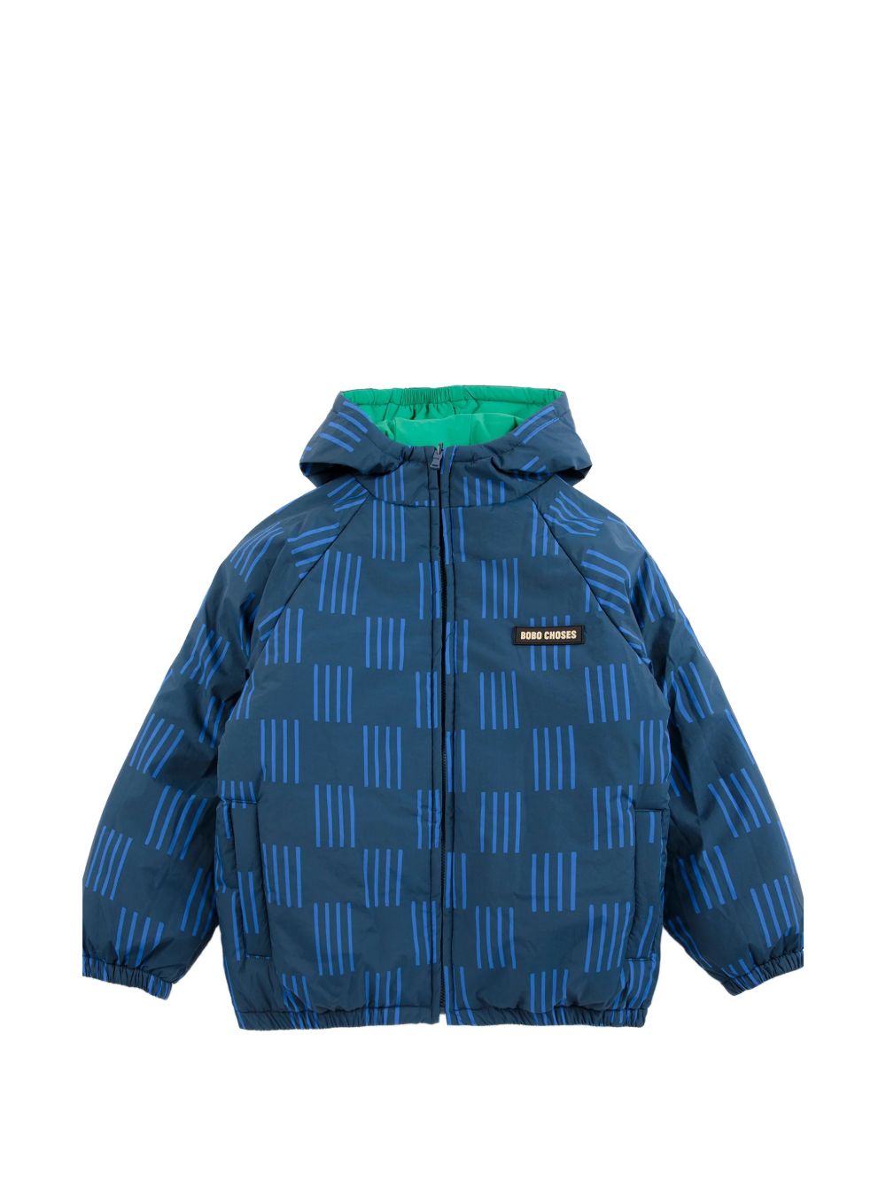 Giacca reversibile per bambino Bobo Choses verde Almost Moiré B226AC099 411 BOBO CHOSES KIDS 
