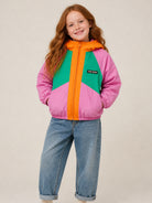 Piumino reversibile per bambina Bobo Choses rosa con cappuccio B226AC100 561 BOBO CHOSES KIDS 