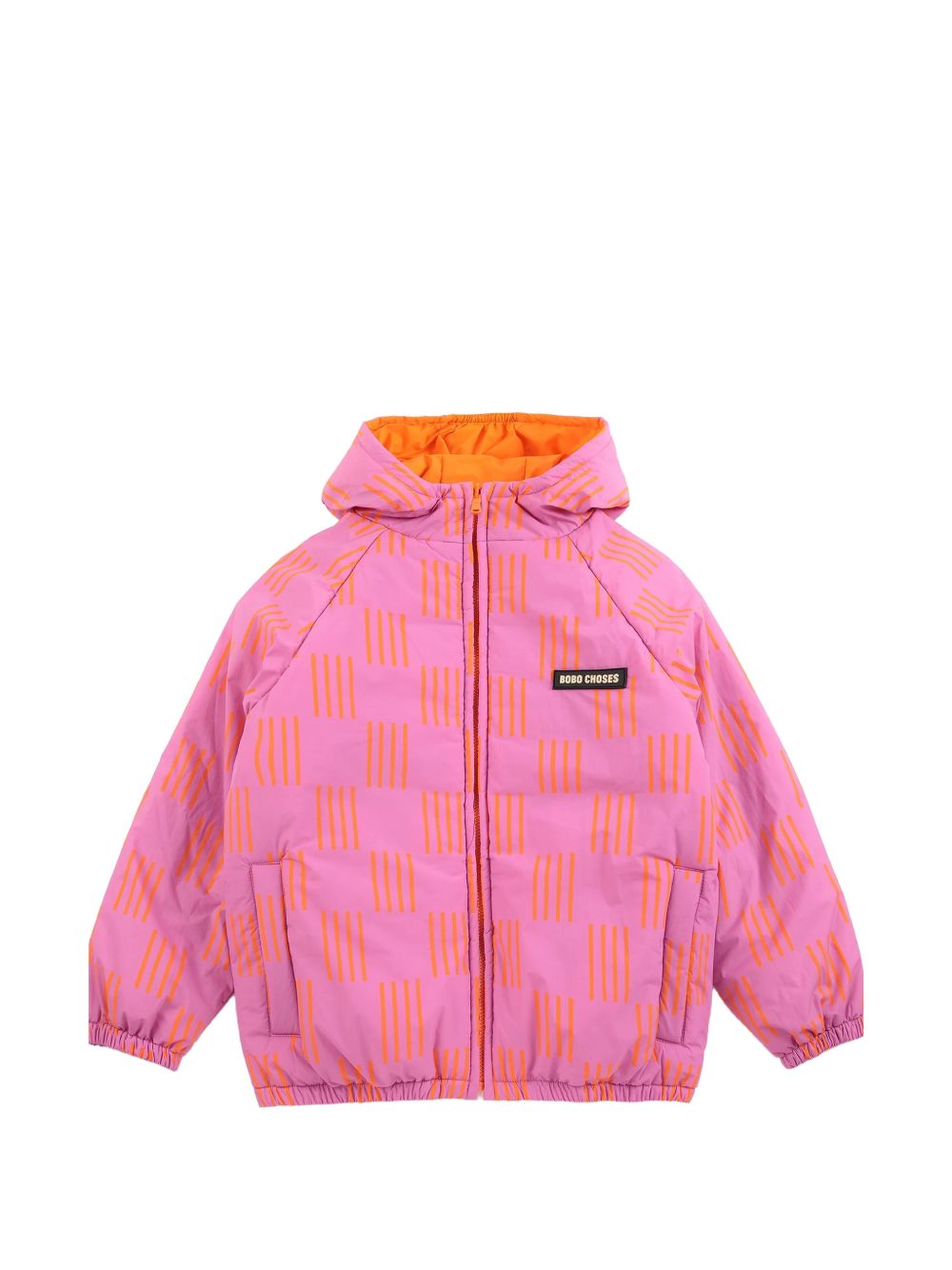 Piumino reversibile per bambina Bobo Choses rosa con cappuccio B226AC100 561 BOBO CHOSES KIDS 