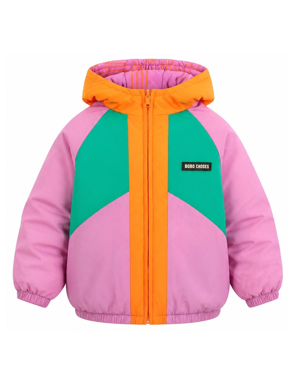 Piumino reversibile per bambina Bobo Choses rosa con cappuccio B226AC100 561 BOBO CHOSES KIDS 