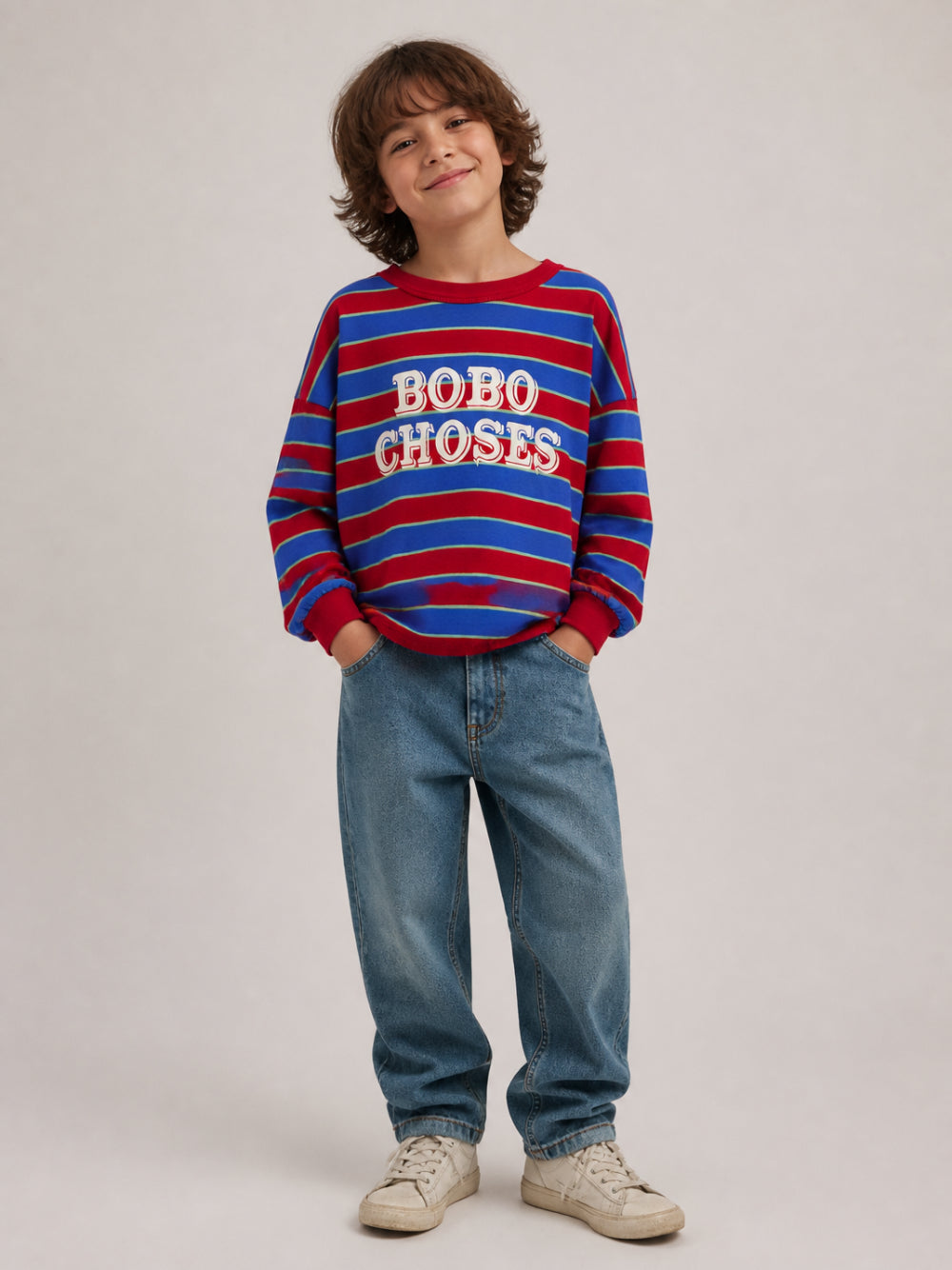 T-shirt per bambino Bobo Choses Kids multicolore a righe B226AC110 991 BOBO CHOSES KIDS 