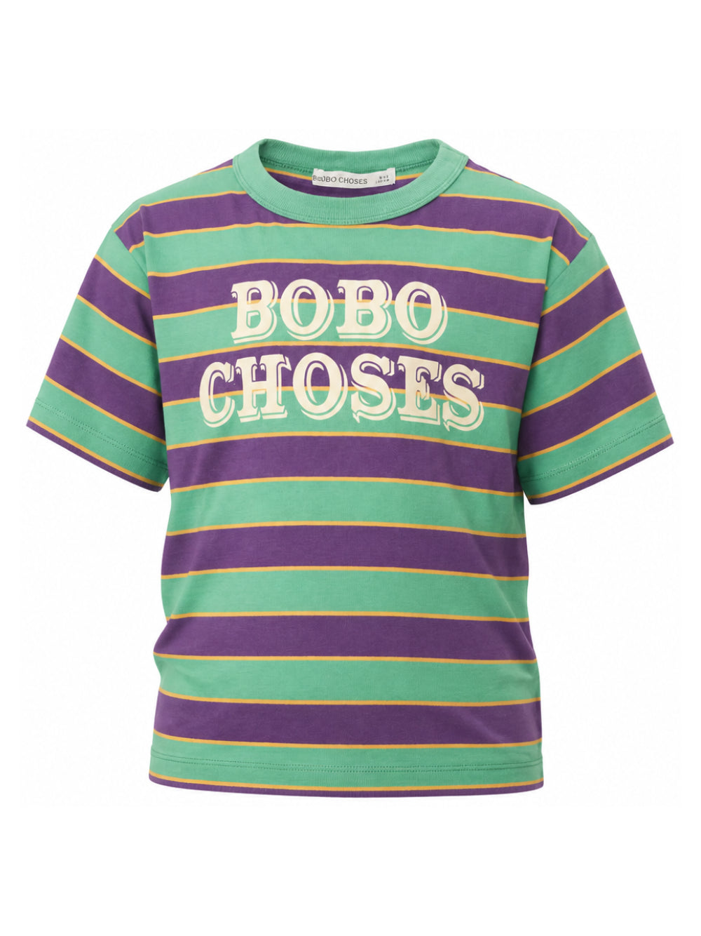 T-shirt per bambino Bobo Choses Kids multicolore con logo stampato sul davanti B226AC111 991 BOBO CHOSES KIDS 