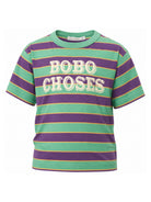 T-shirt per bambino Bobo Choses Kids multicolore con logo stampato sul davanti B226AC111 991 BOBO CHOSES KIDS 