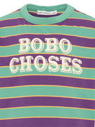 T-shirt per bambino Bobo Choses Kids multicolore con logo stampato sul davanti B226AC111 991 BOBO CHOSES KIDS 