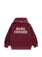 Felpa per bambino Bobo Choses Kids rossa con logo sul davanti B226AC115 641 BOBO CHOSES KIDS 