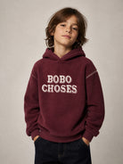 Felpa per bambino Bobo Choses Kids rossa con logo sul davanti B226AC115 641 BOBO CHOSES KIDS 