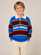 Felpa per bambino Bobo Choses Kids multicolore con design a righe orizzontali B226AC116 991 BOBO CHOSES KIDS 
