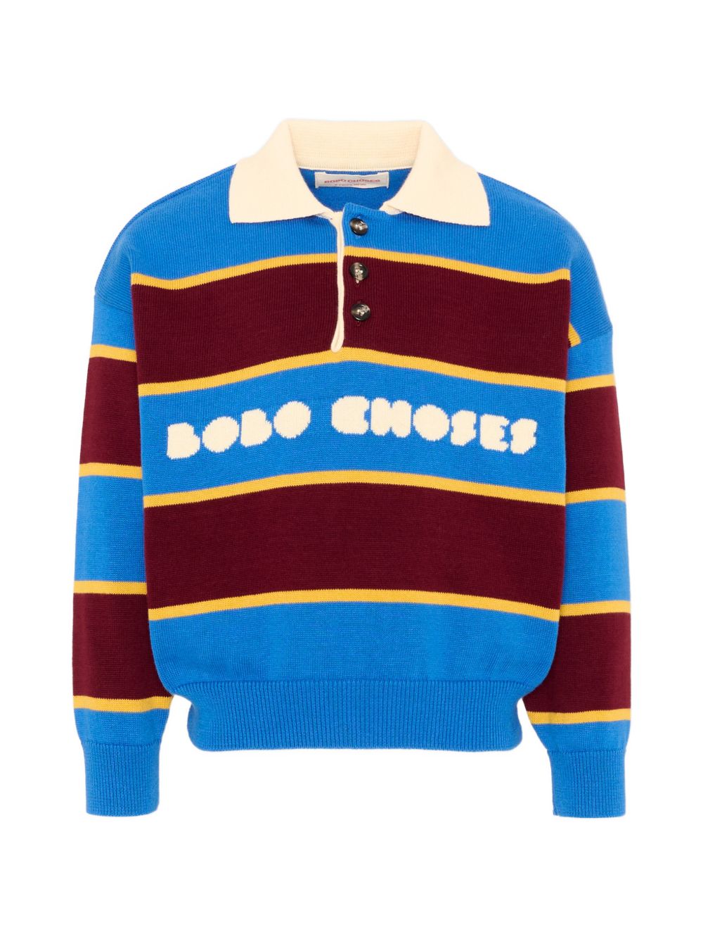Felpa per bambino Bobo Choses Kids multicolore con design a righe orizzontali B226AC116 991 BOBO CHOSES KIDS 