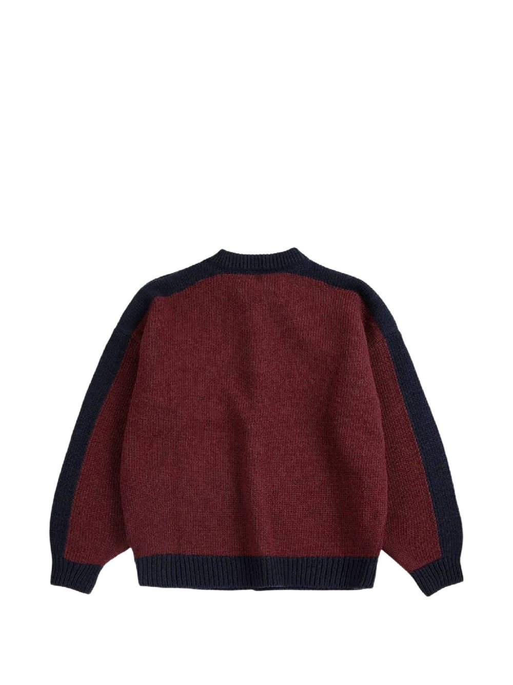 Cardigan per bambino Bobo Choses bordeaux e blu con ricami B226AC134 641 BOBO CHOSES KIDS 