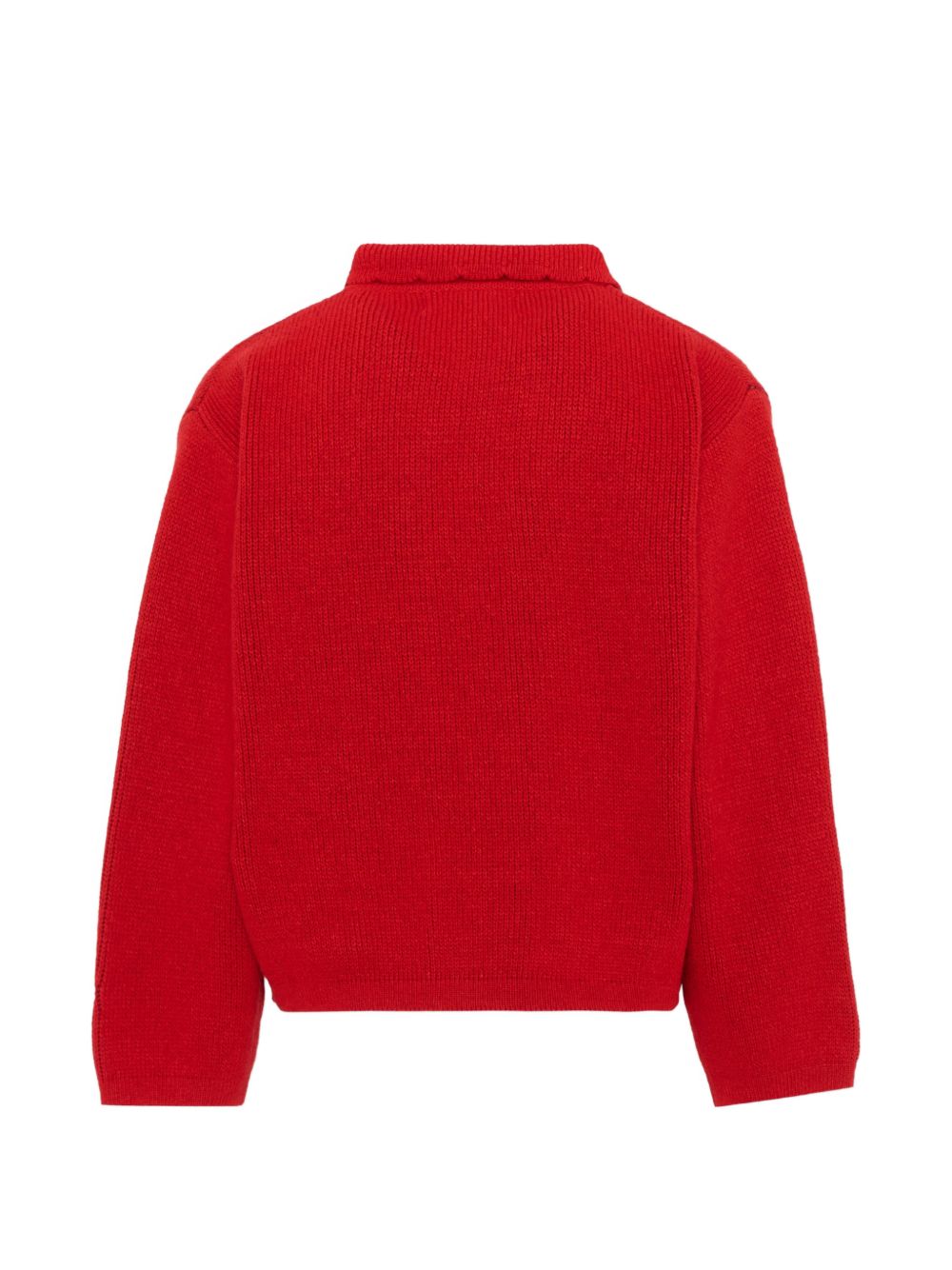 Cardigan per bambina Bobo Choses Kids rosso con intarsio floreale B226AC140 611 BOBO CHOSES KIDS 