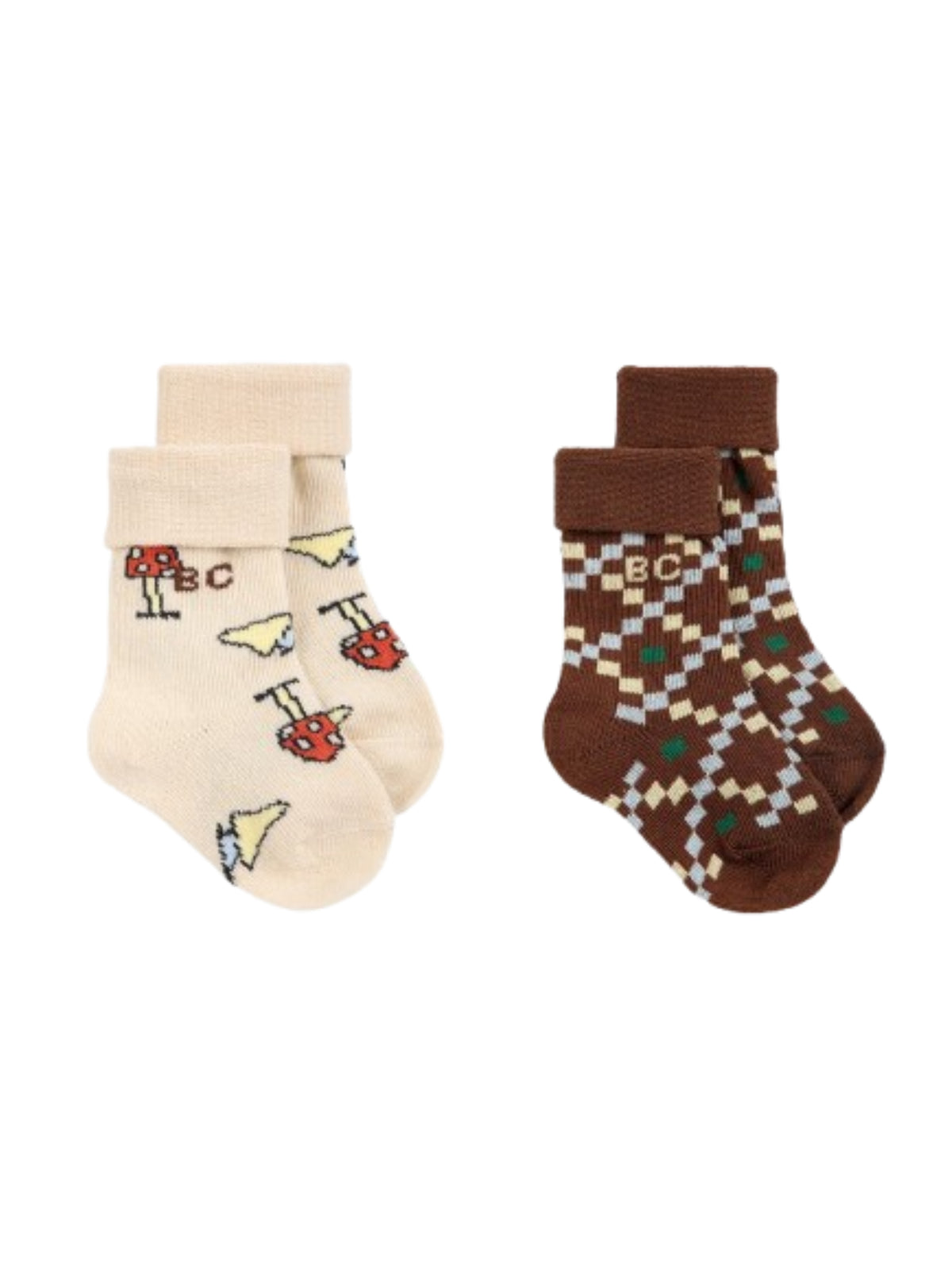 Set di due paia di calzini per neonati Bobo Choses Kids multicolore con stampa grafica diversa B226AH001 991 BOBO CHOSES KIDS 