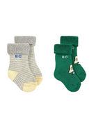 Set due paia di calzini per neonati Bobo Choses Kids multicolore con fantasie diverse B226AH003 311 BOBO CHOSES KIDS 