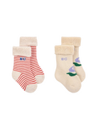 Set due paia di calzini per neonati Bobo Choses Kids multicolore con fantasie diverse B226AH004 199 BOBO CHOSES KIDS 