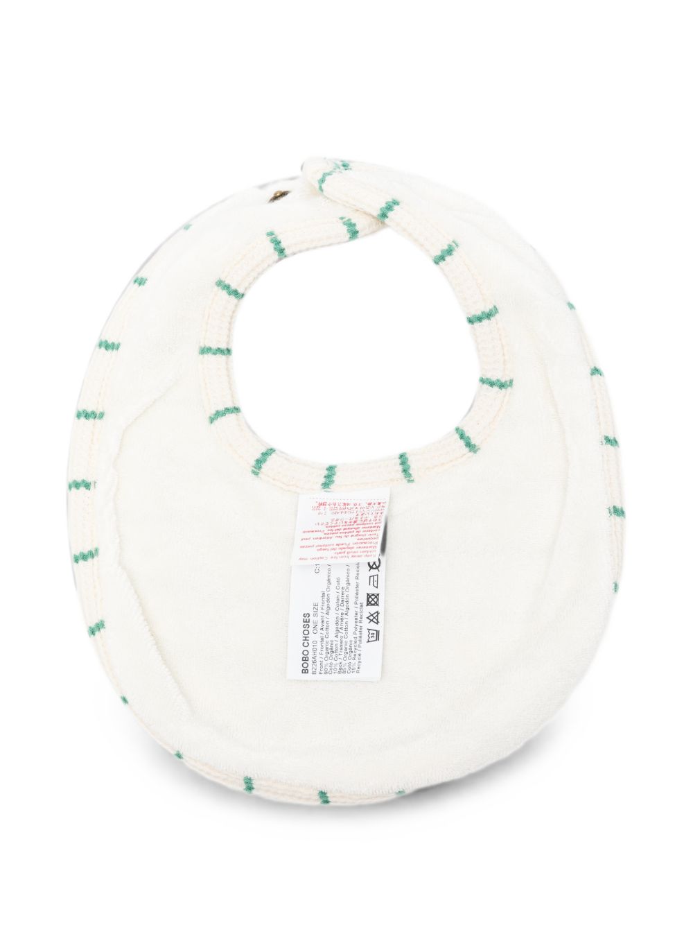 Bavaglino per neonati Bobo Choses Kids bianco con design a righe B226AH010 199 BOBO CHOSES KIDS 