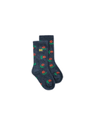 Calzini per neonata Bobo Choses Kids viola con stampa floreale all-over B226AH021 541 BOBO CHOSES KIDS 