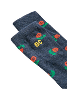 Calzini per neonata Bobo Choses Kids viola con stampa floreale all-over B226AH021 541 BOBO CHOSES KIDS 