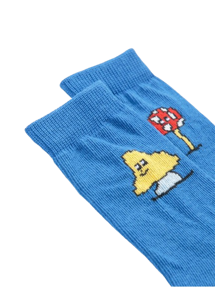 Calzini per neonato Bobo Choses Kids azzurri con stampa grafica funghetti B226AH022 421 BOBO CHOSES KIDS 