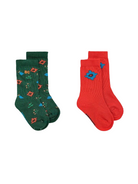 Set di due paia di calzini per neonati Bobo Choses Kids multicolore con stampa grafica floreale B226AH025 611 BOBO CHOSES KIDS 