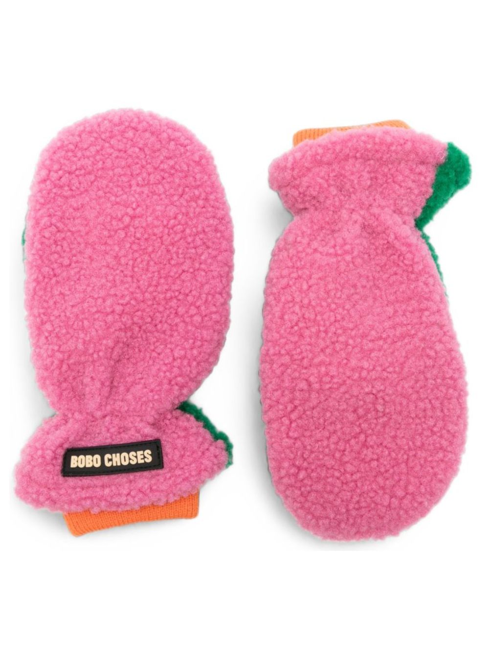 Muffole per bambina Bobo Choses Kids rosa con applicazione frontale con logo B226AI032 561 BOBO CHOSES KIDS 
