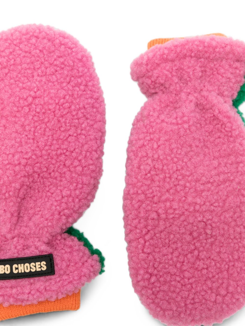 Muffole per bambina Bobo Choses Kids rosa con applicazione frontale con logo B226AI032 561 BOBO CHOSES KIDS 