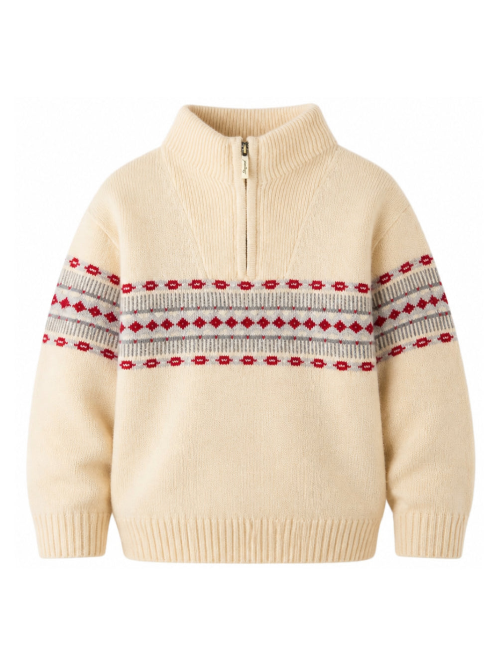 Maglione per bambino Bonpoint Kids beige con motivi intarsiati N06BJUK00001 960 BONPOINT KIDS 