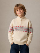 Maglione per bambino Bonpoint Kids beige con motivi intarsiati N06BJUK00001 960 BONPOINT KIDS 