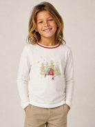 T-shirt per bambino Bonpoint Kids bianca con stampa grafica sul davanti N06BTSK00001 102 BONPOINT KIDS 