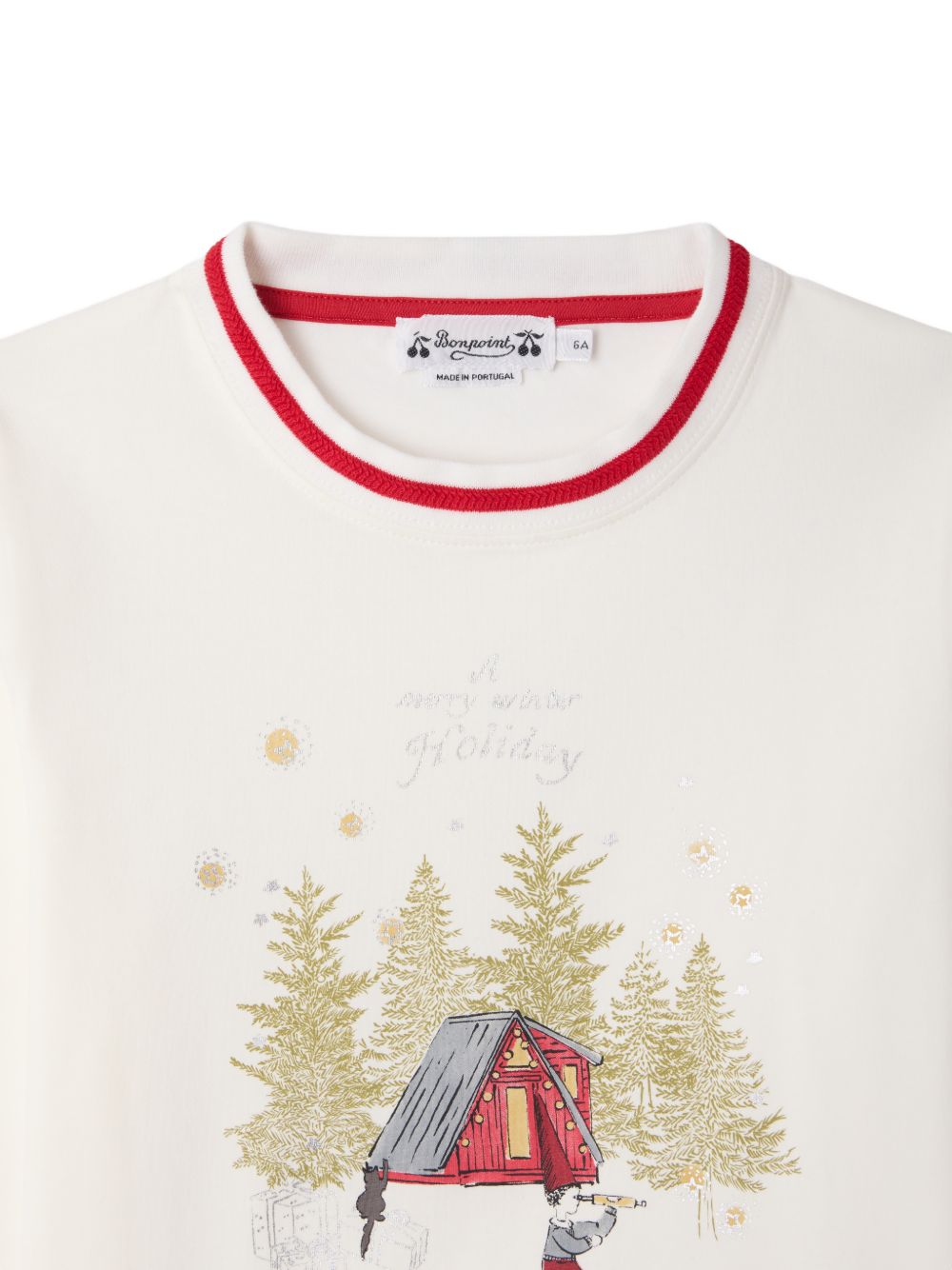 T-shirt per bambino Bonpoint Kids bianca con stampa grafica sul davanti N06BTSK00001 102 BONPOINT KIDS 