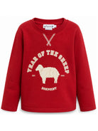 T-shirt per bambina Bonpoint Kids rossa a maniche lunghe con stampa grafica sul davanti N06BTSK00002 151 BONPOINT KIDS 