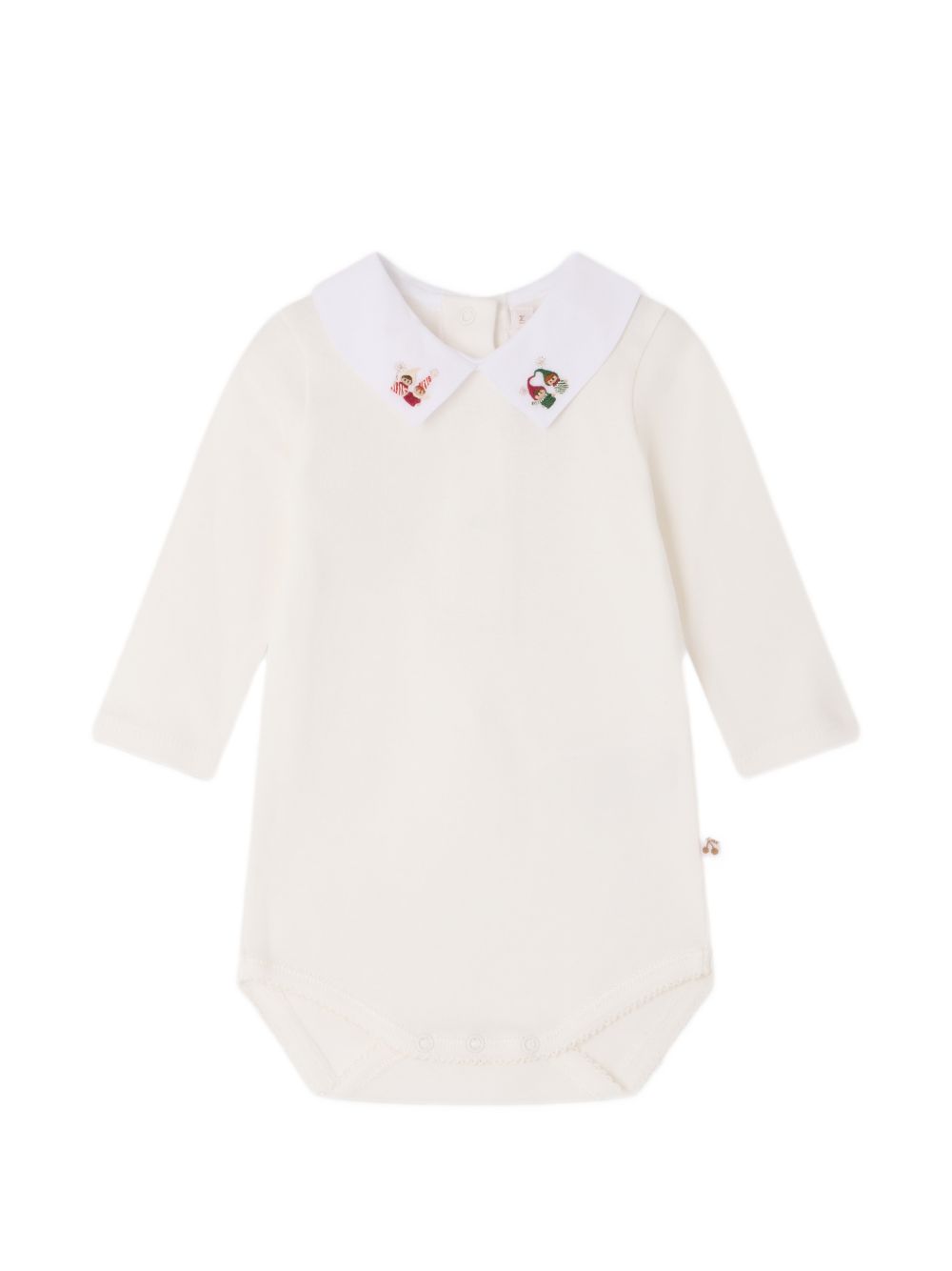 Tutina per neonati Bonpoint Kids bianca con colletto classico N06OUNK00002 002 BONPOINT KIDS 