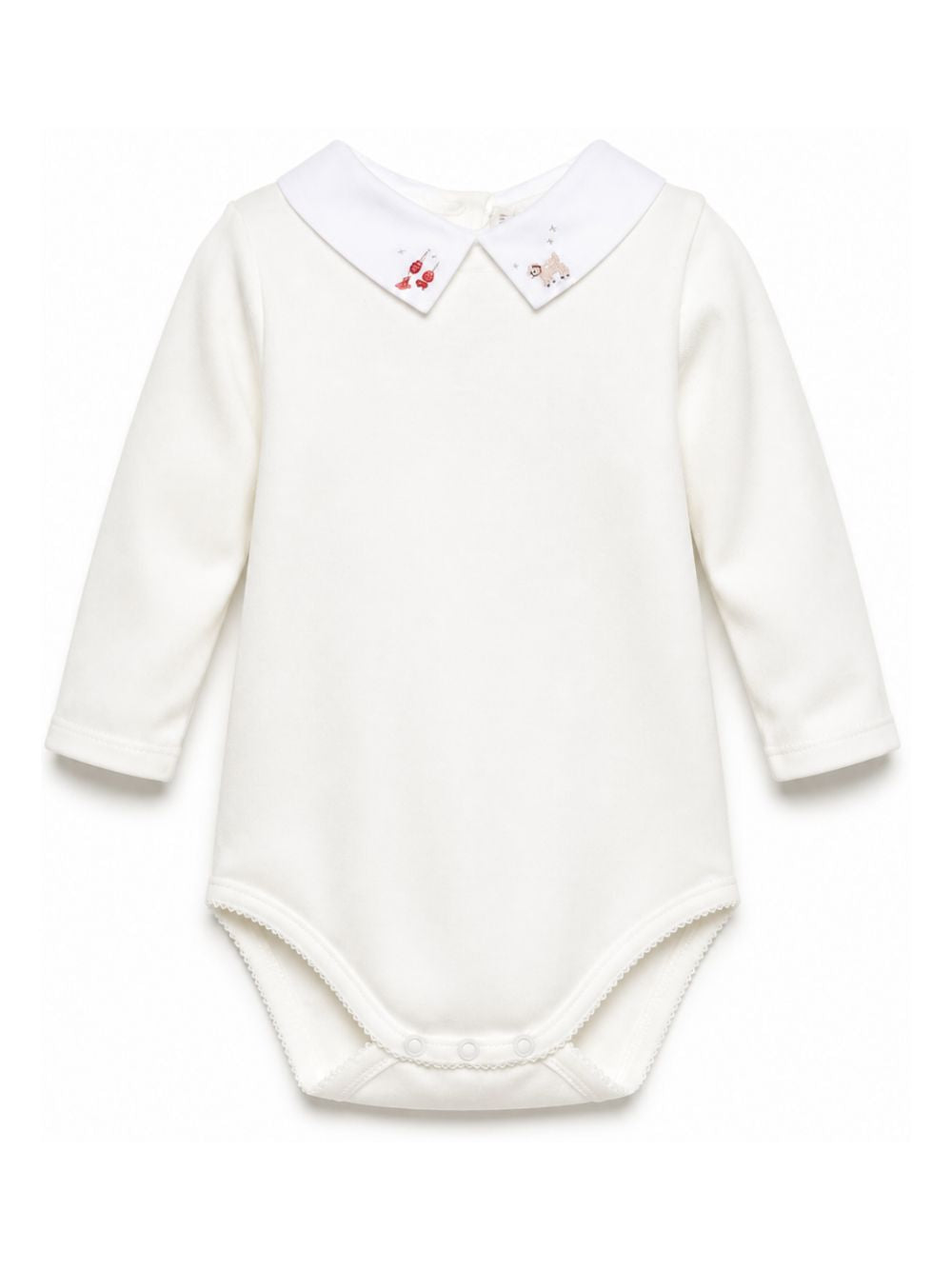 Body per neonata Bonpoint Kids bianco con colletto Peter Pan N06PUNK00001 002 BONPOINT KIDS 