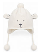 Cappello per neonato Bonpoint Kids bianco con ricamo a forma di viso animale N06ZACK00005 002 BONPOINT KIDS 