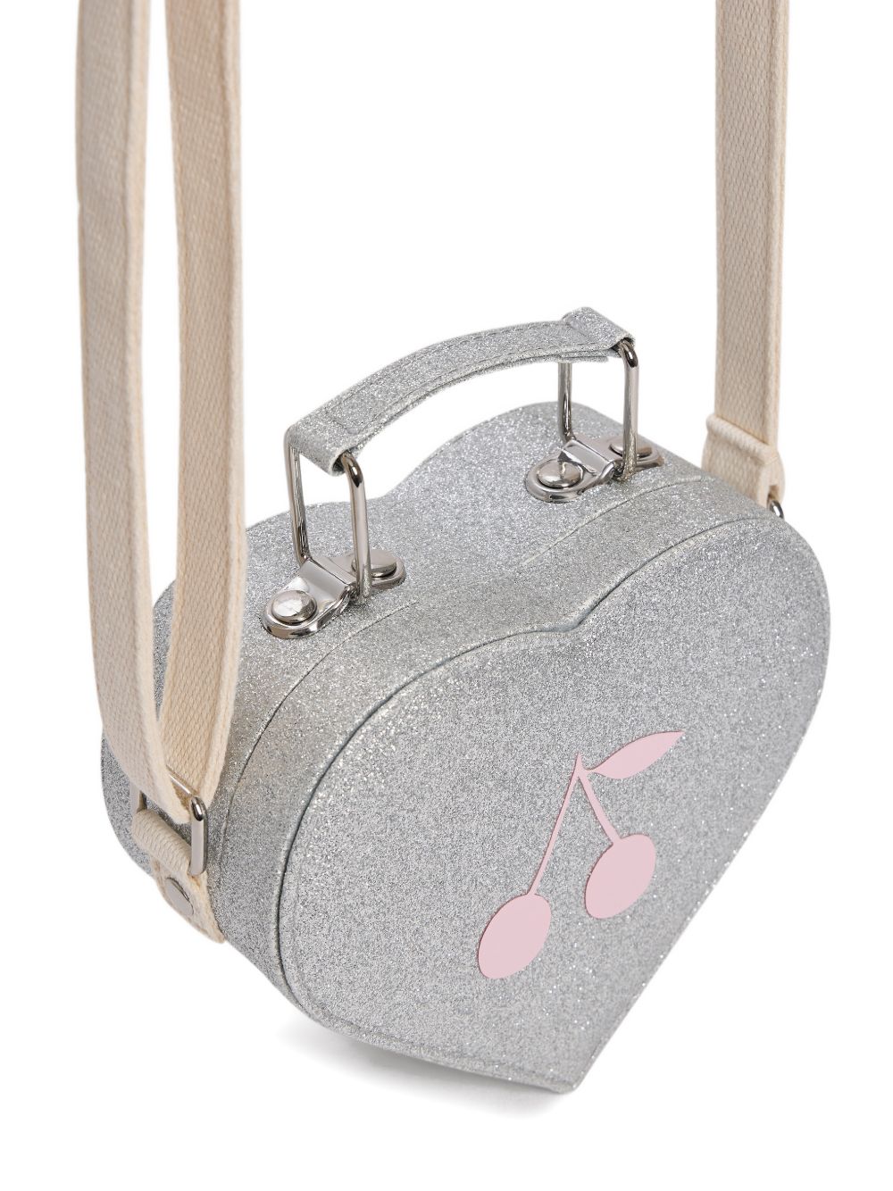 Borsa per bambina Bonpoint argento con effetto glitterato P06GBAW00001 089 BONPOINT KIDS 
