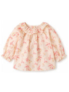 Blusa per neonata Bonpoint beige con stampa ciliegie P06XBLW00001 603 BONPOINT KIDS 