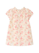 Abito per neonata Bonpoint beige con stampa ciliegie P06XDRW00001 603 BONPOINT KIDS 