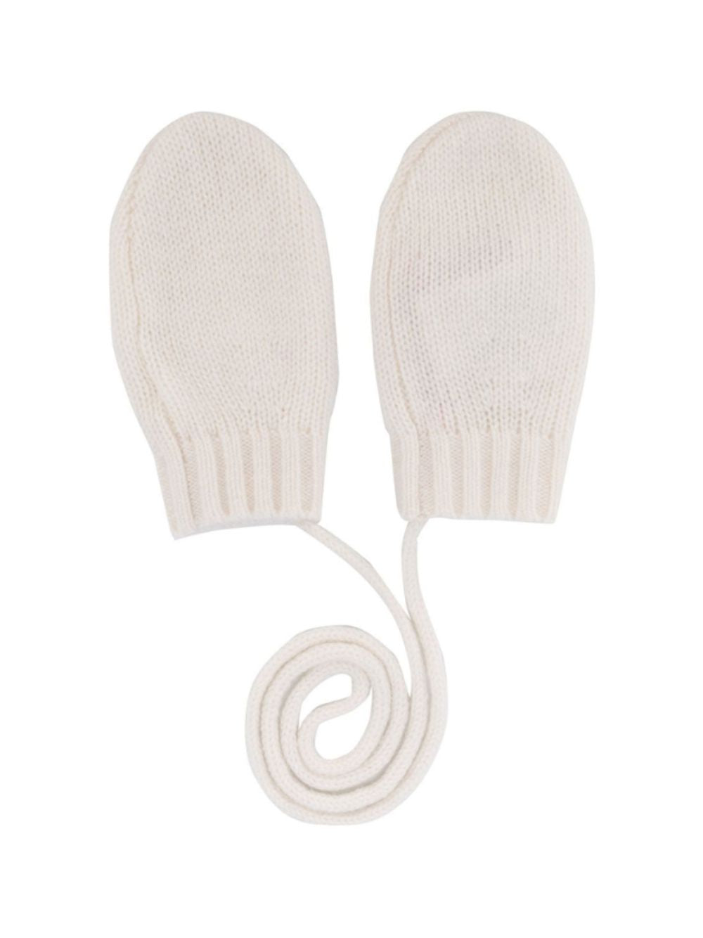Guanti per neonati Bonpoint Kids bianchi con bordo a coste PEBDA2660MO 002 BONPOINT KIDS 