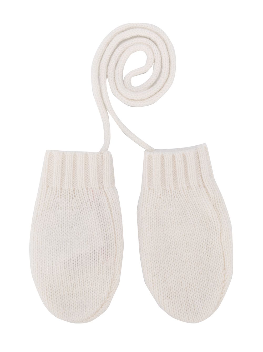 Guanti per neonati Bonpoint Kids bianchi con bordo a coste PEBDA2660MO 002 BONPOINT KIDS 