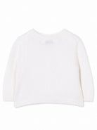 Cardigan per neonata Bonpoint Kids bianco con scollo a V PEBDA2734CA 002 BONPOINT KIDS 