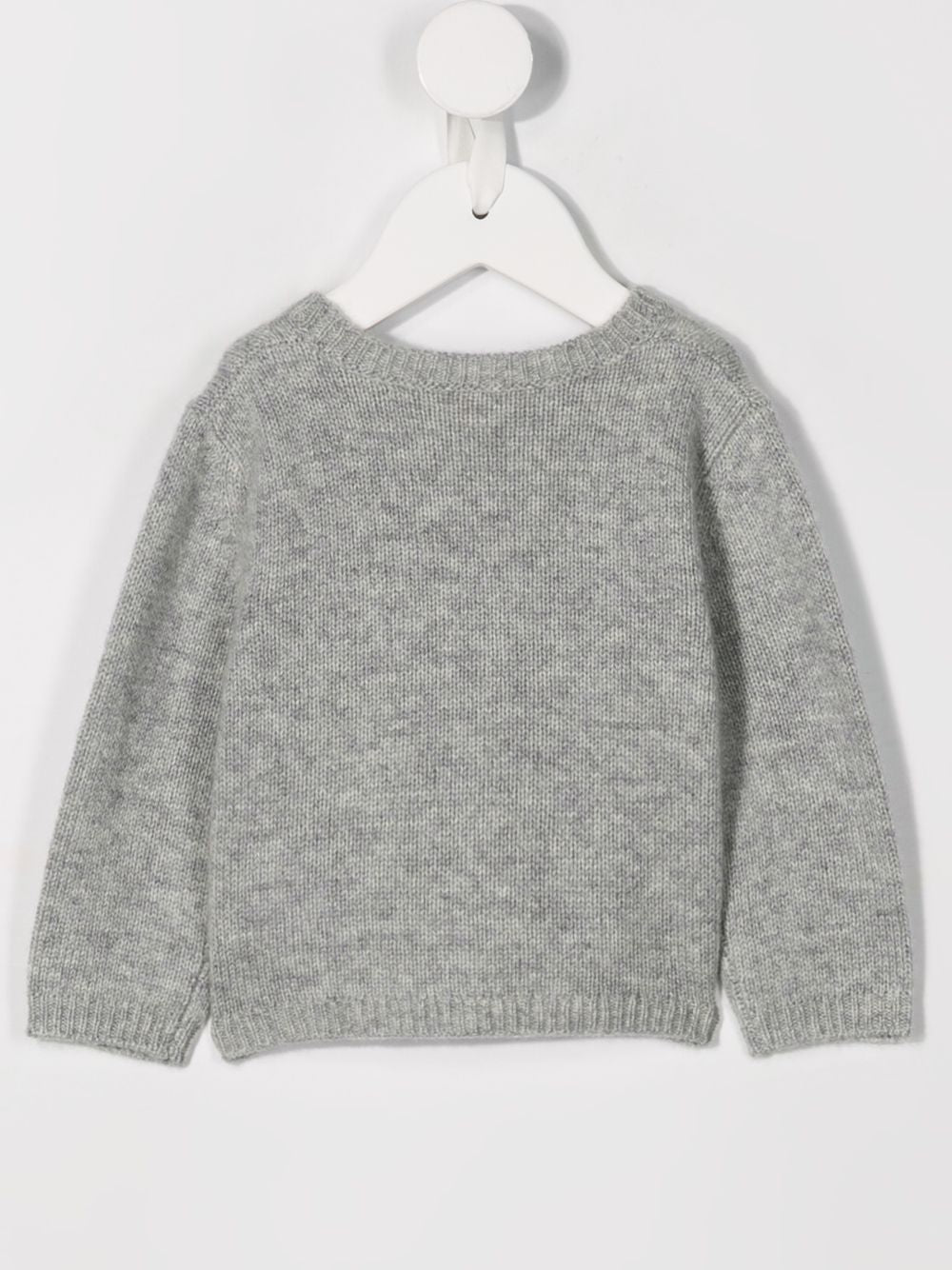 Cardigan per neonato Bonpoint grigio con scollo a V PEBDA2734CA 092 BONPOINT KIDS 