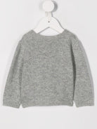 Cardigan per neonato Bonpoint grigio con scollo a V PEBDA2734CA 092 BONPOINT KIDS 
